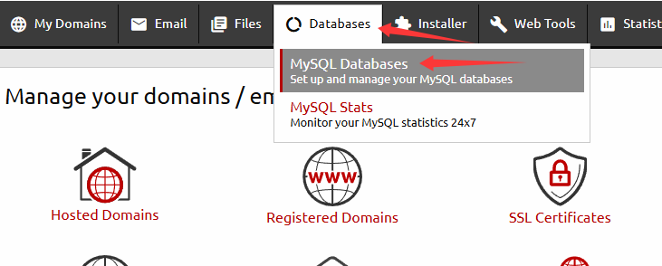 How to Create a MySQL Database on TrexHost